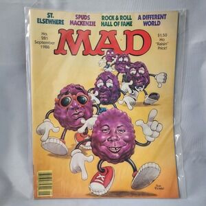 MAD Magazine September 1988‎ Issue #281 Raisins Vintage Collectible Humor Retro